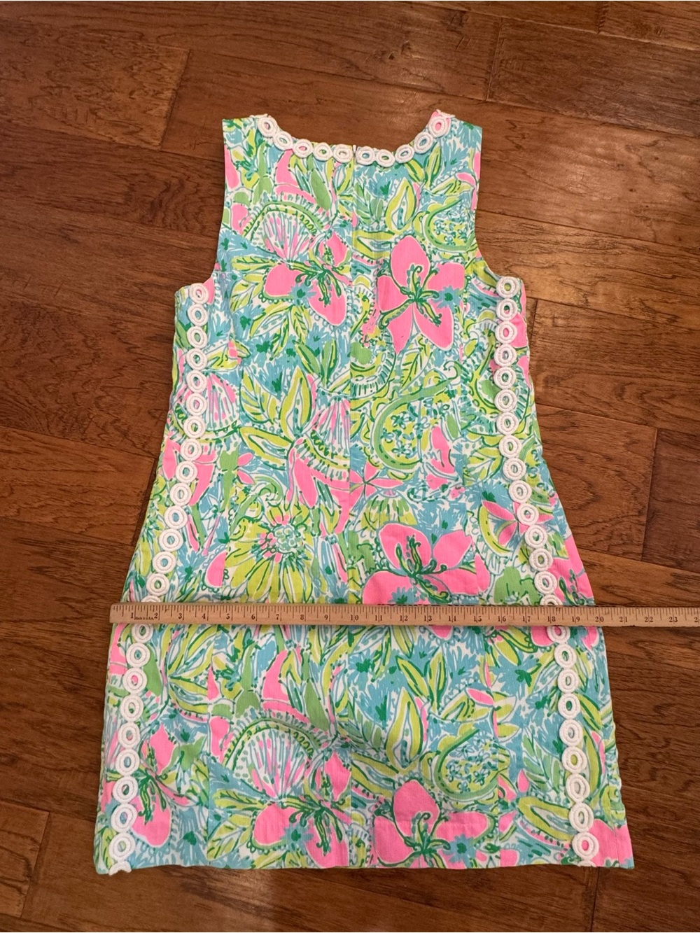 Lilly Pulitzer Mila Coconut Jungle Floral Lace Trim Shift Dress Sz 10 - Picture 12 of 16